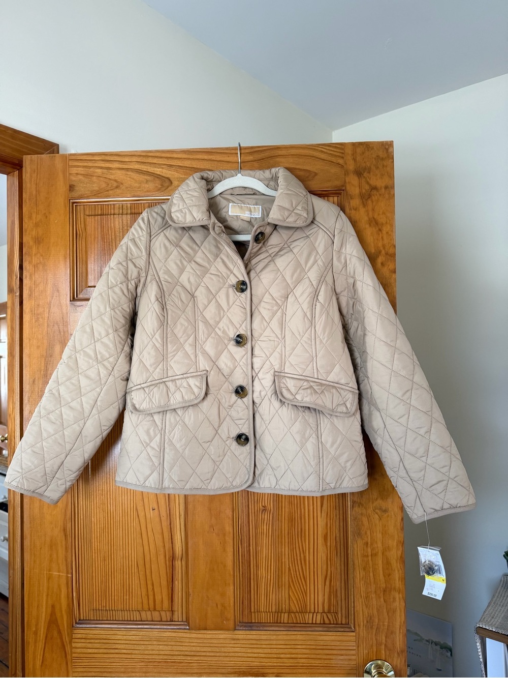 Michael Kors Beige Women's Jacket - Lightweight Puffer Coat